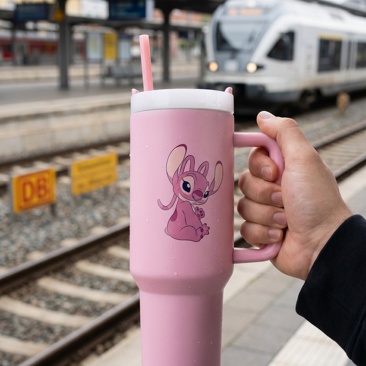 Produktbild Lilo & Stitch - Angel to-go-mugg med sugrör