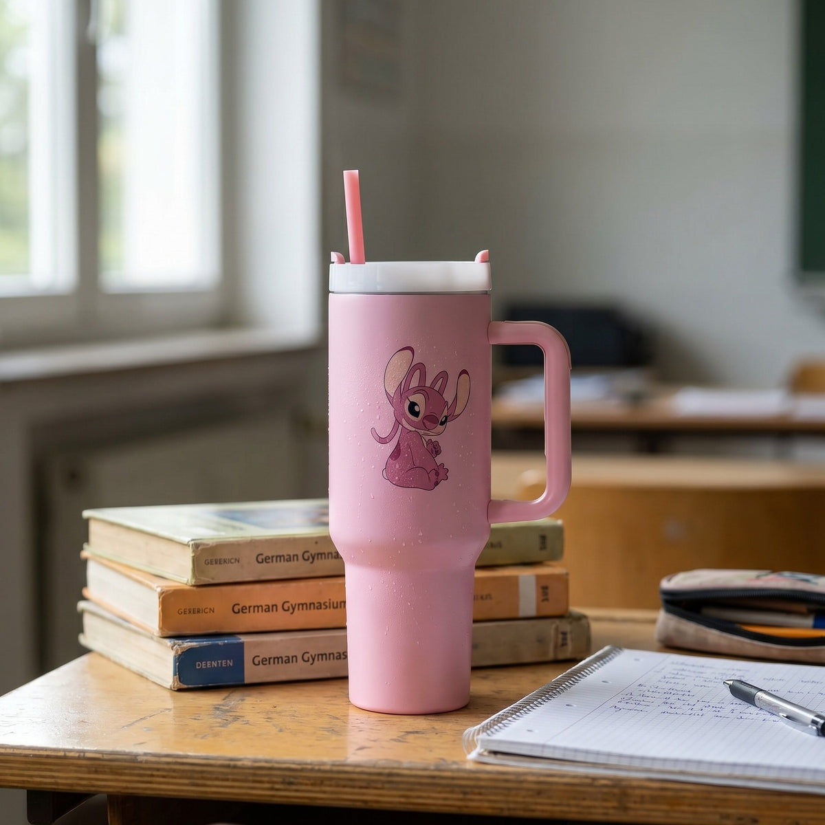 Produktbild Lilo & Stitch - Angel to-go-mugg med sugrör