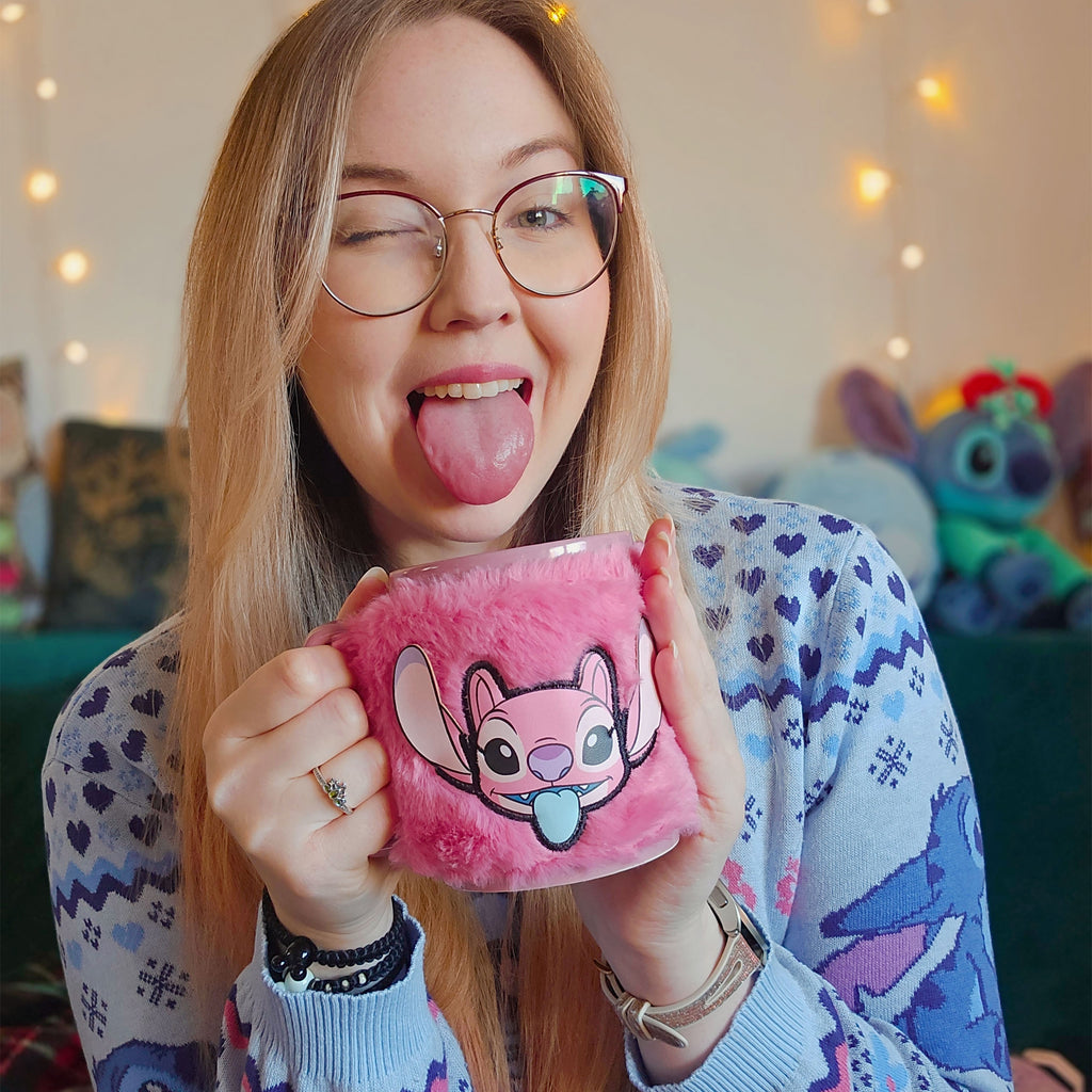 Produktbild Lilo & Stitch - Angel mugg med plyschöverdrag