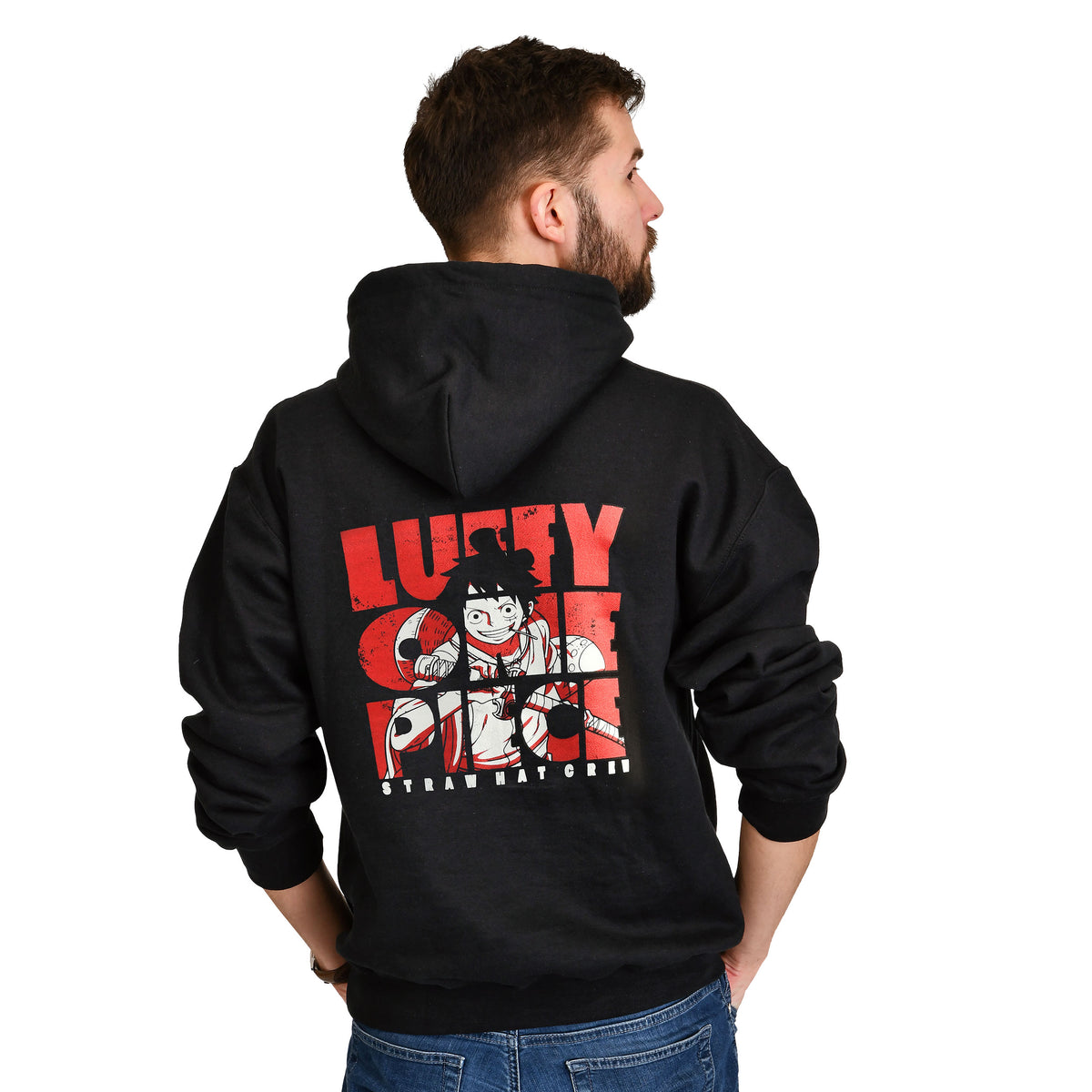 Produktbild One Piece - Luffy Straw Hat Crew hoodie svart
