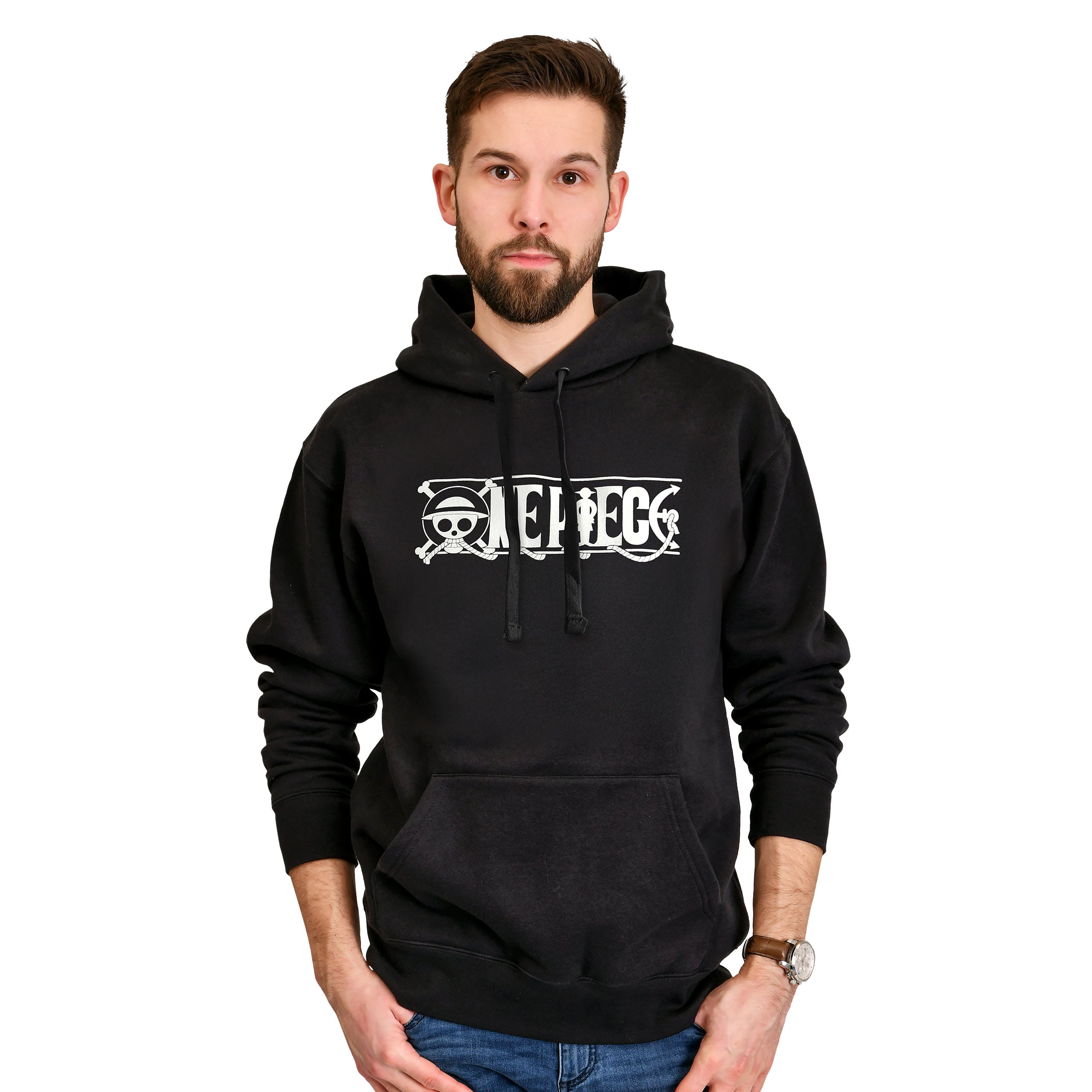 Produktbild One Piece - Luffy Straw Hat Crew hoodie svart