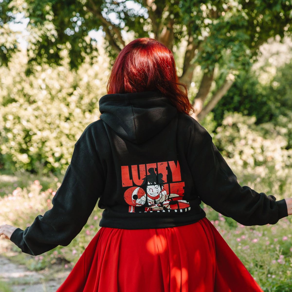 Produktbild One Piece - Luffy Straw Hat Crew hoodie svart