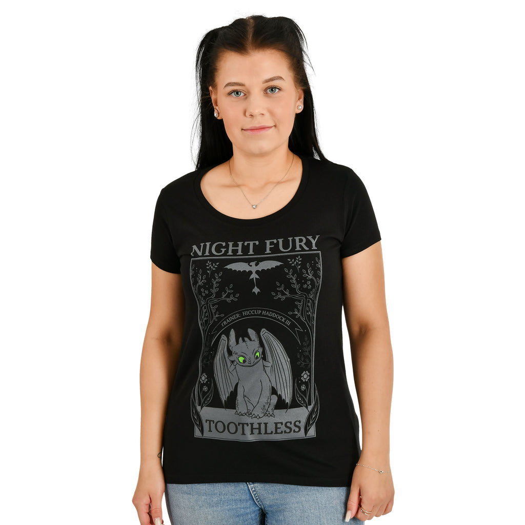 Produktbild Draktränaren - Night Fury T-shirt dam svart