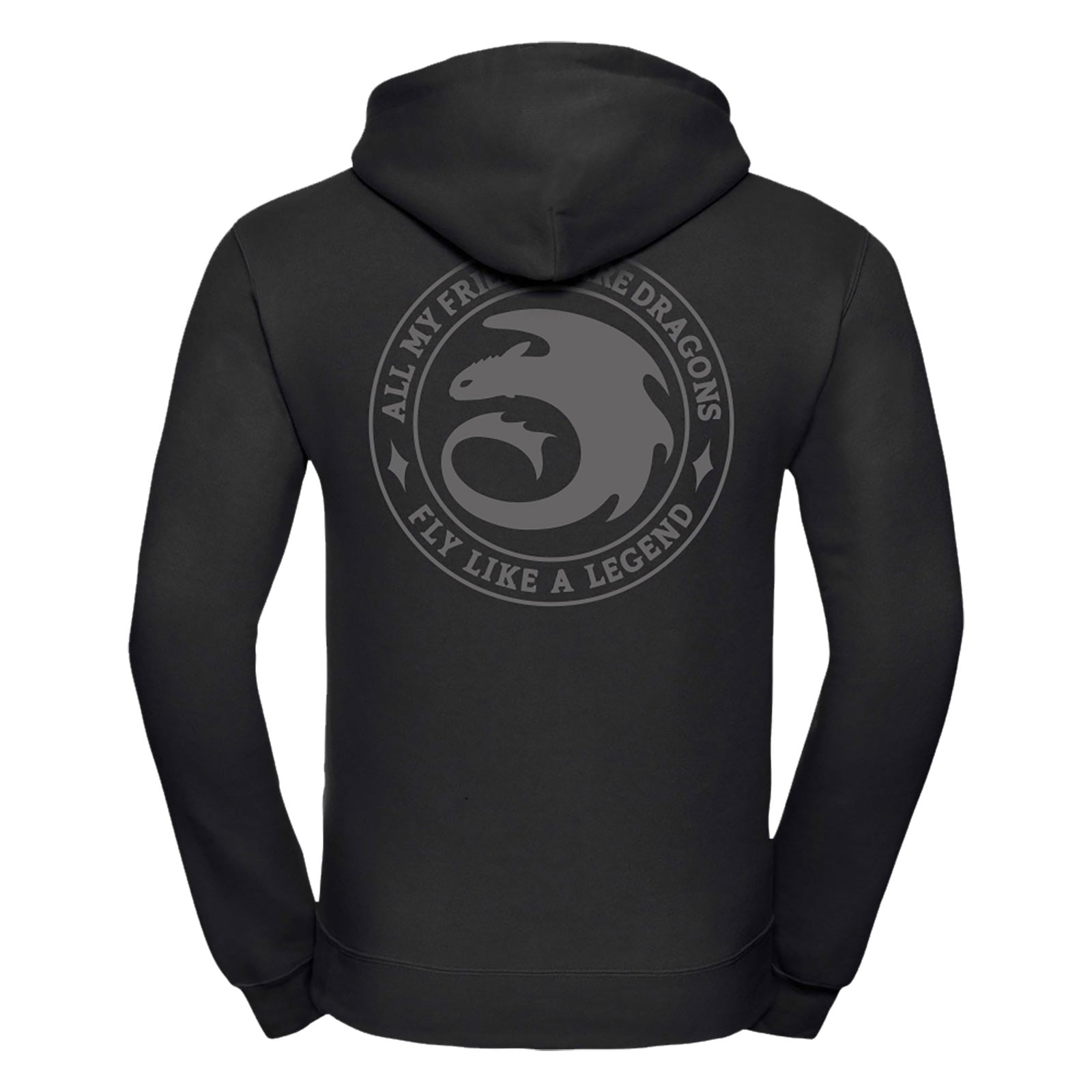 Produktbild Draktränaren - Night Fury Legend svart hoodie