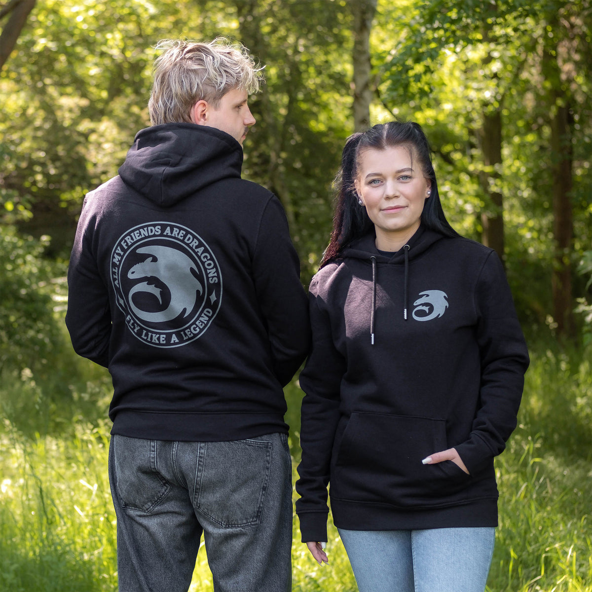 Produktbild Draktränaren - Night Fury Legend svart hoodie