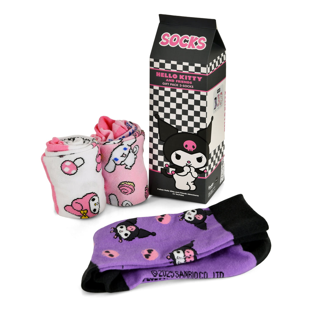 Produktbild Sanrio - Hello Kitty and Friends 3-pack strumpor i presentask