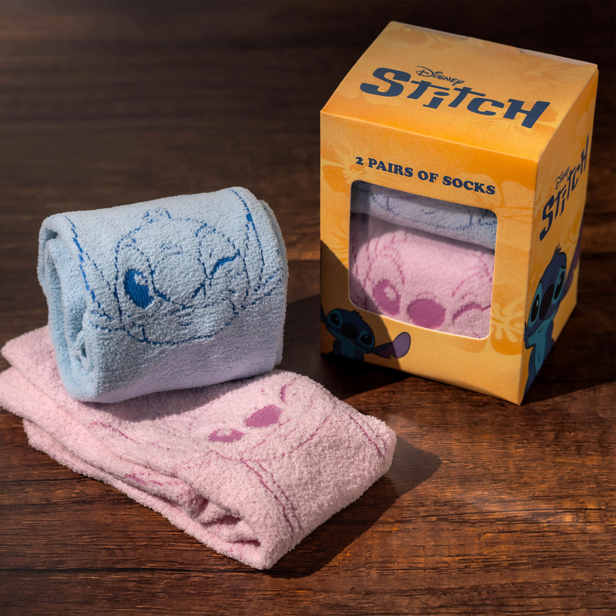 Produktbild Stitch och Angel strumpor 2-pack i presentask - Lilo & Stitch
