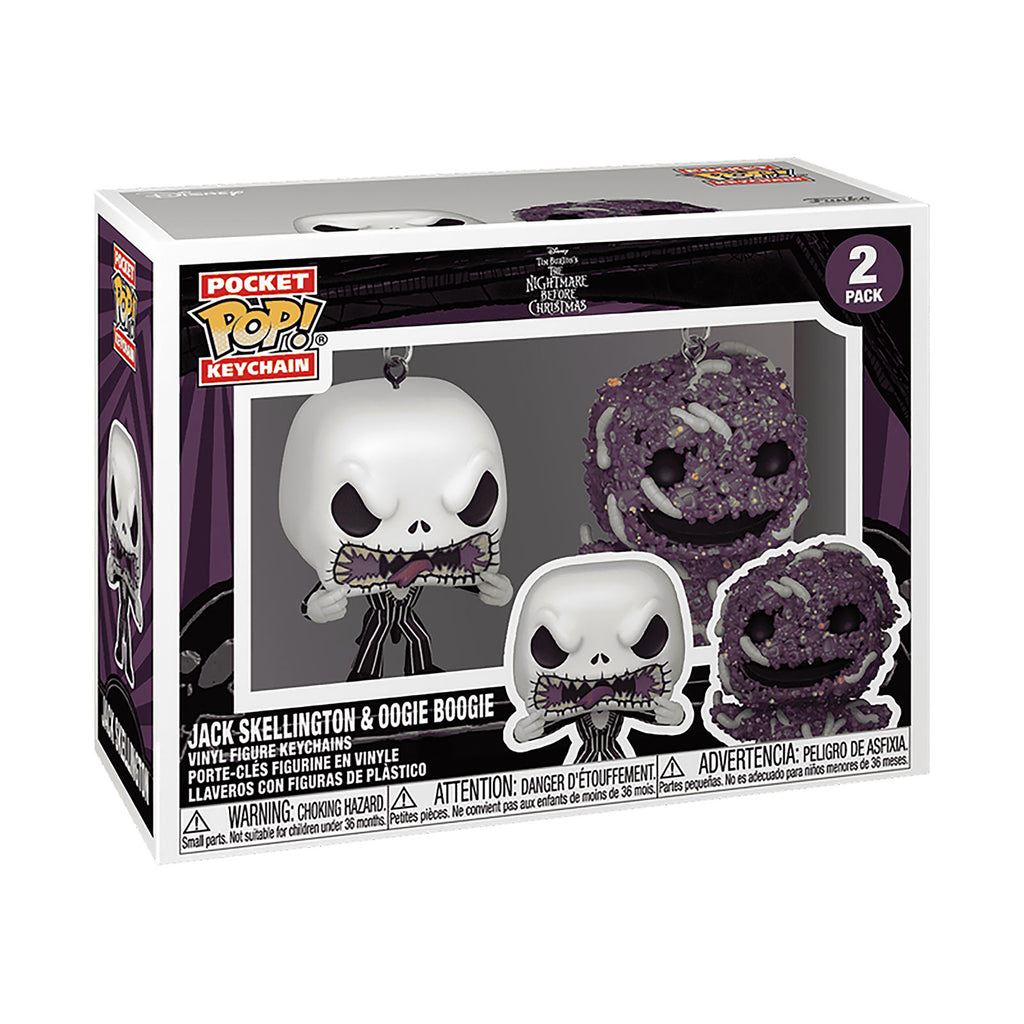 Produktbild Nightmare Before Christmas - Jack och Oogie Funko Pop nyckelringar 2-pack