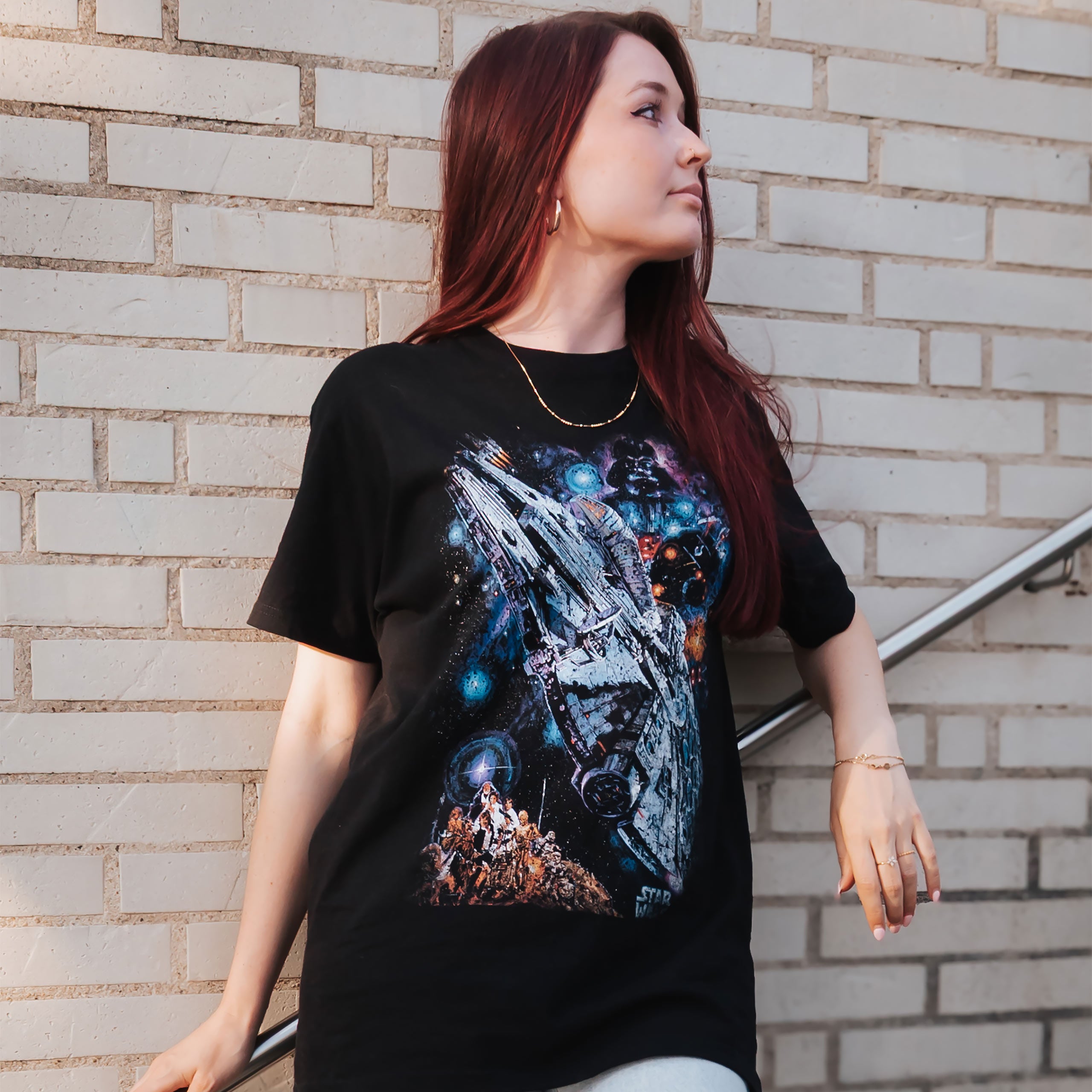 Produktbild Star Wars - Galaxy Ship Poster T-shirt svart