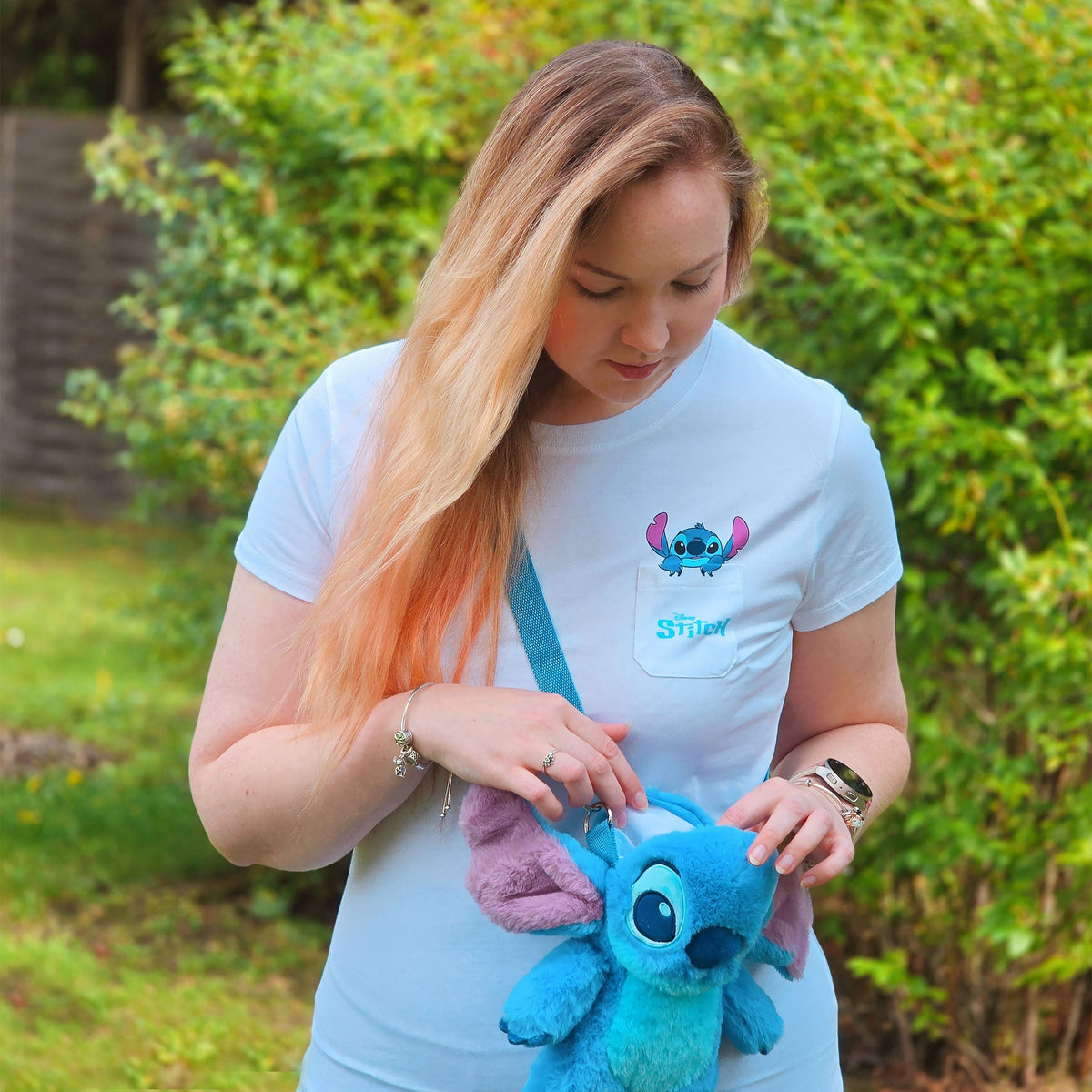 Produktbild Stitch Ficka T-shirt vit - Lilo & Stitch