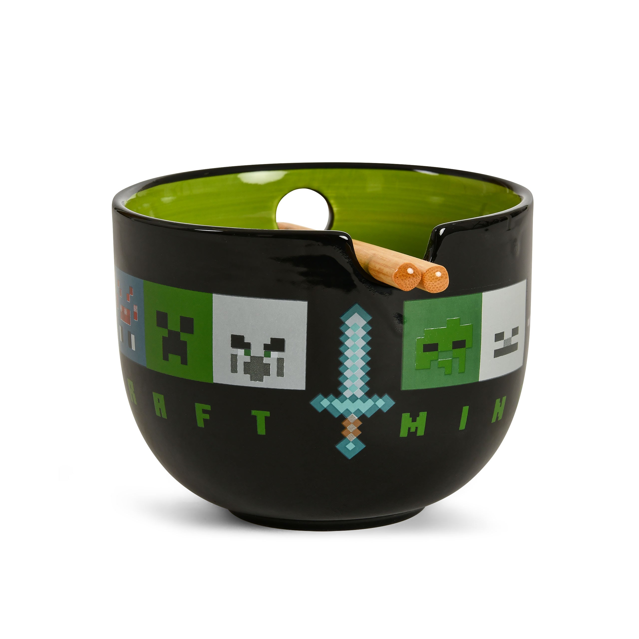 Produktbild Minecraft - Creeper Ramen Skål med Ätpinnar