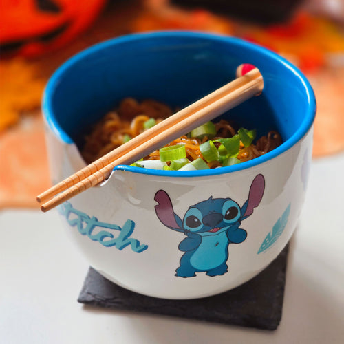 Produktbild Stitch Aloha Ramen Skål med Ätpinnar - Lilo & Stitch
