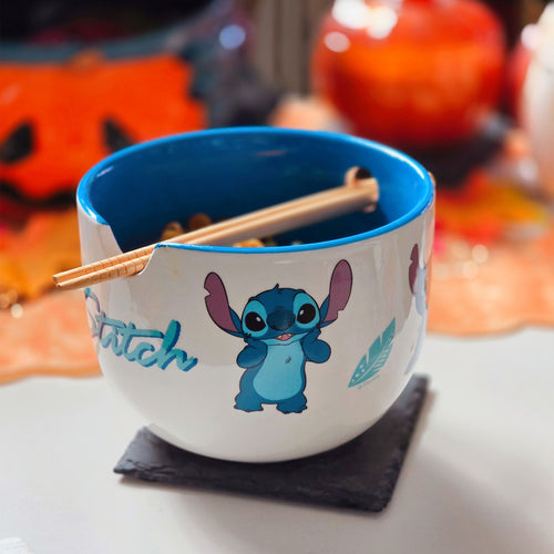 Produktbild Stitch Aloha Ramen Skål med Ätpinnar - Lilo & Stitch