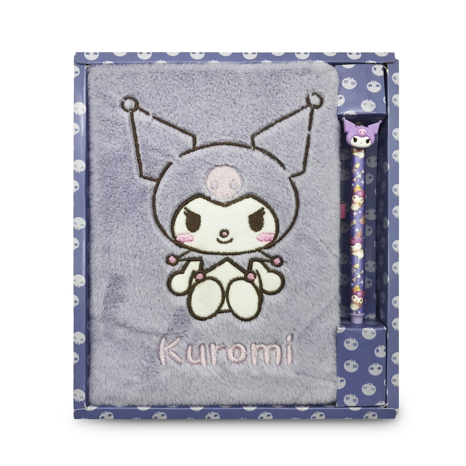 Produktbild Hello Kitty and Friends - Kuromi plyschanteckningsbok med kulspetspenna