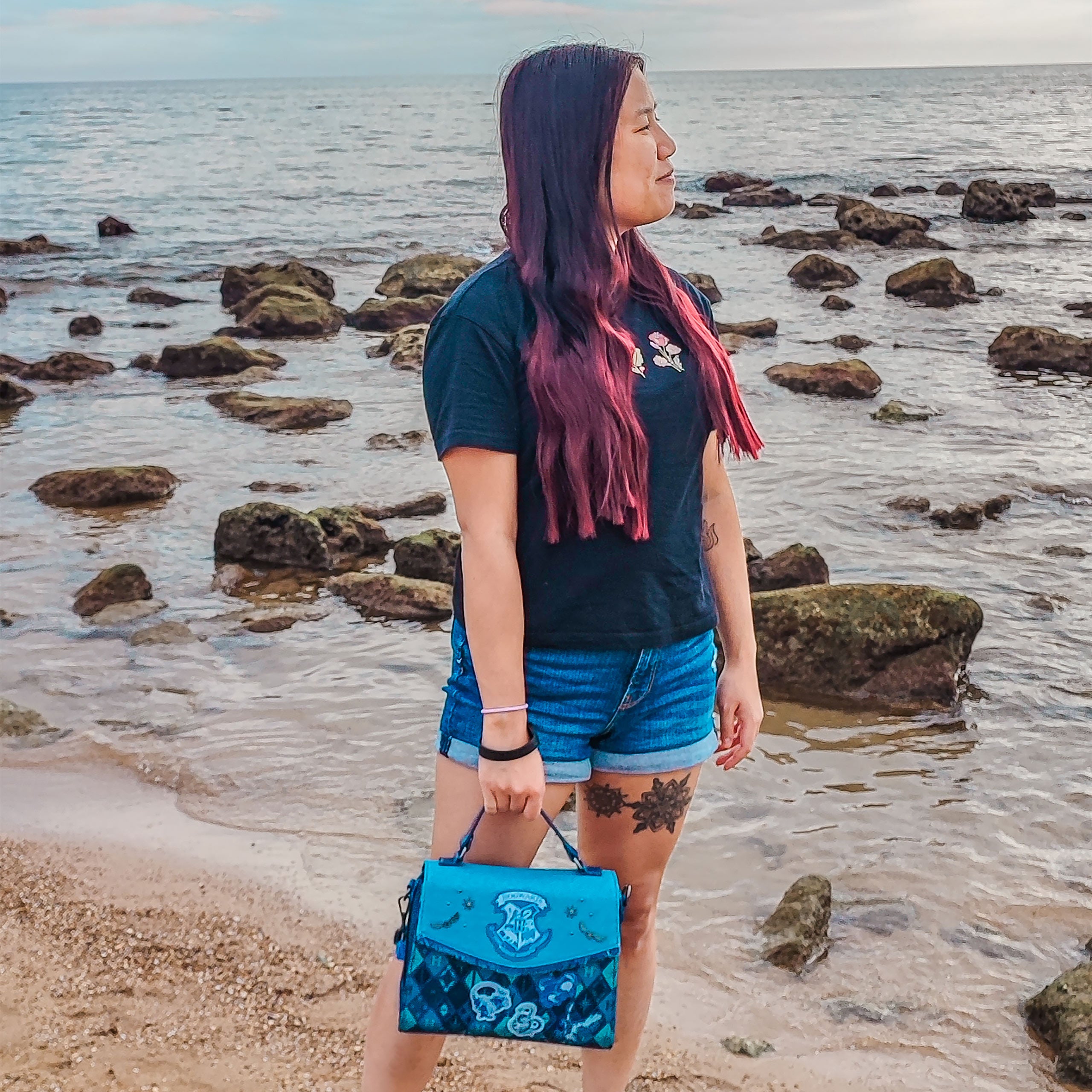 Produktbild Harry Potter – Hogwarts denim crossbody-väska