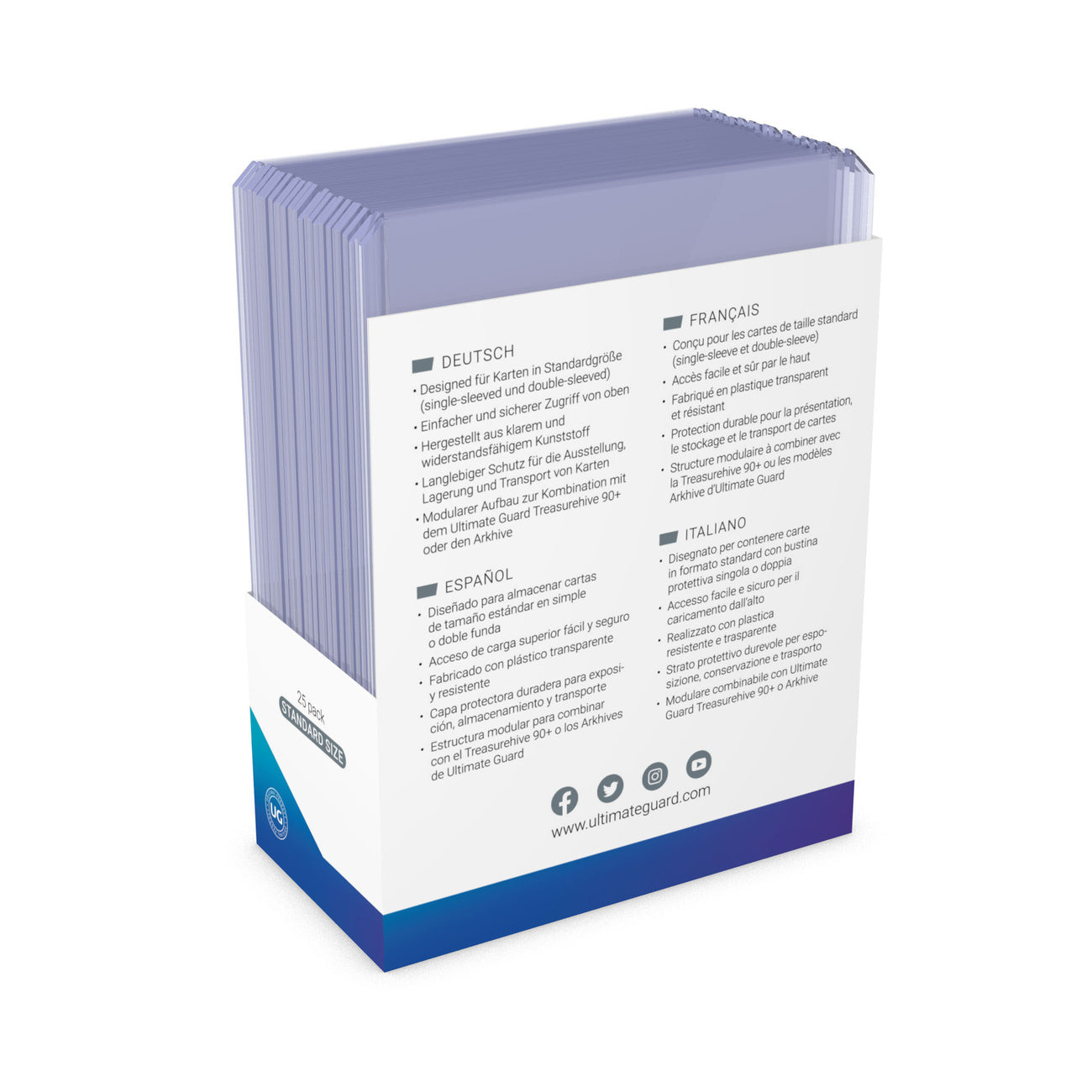 Produktbild Ultimate Guard Kortskydd Toploading 35 pt Transparent 25-pack