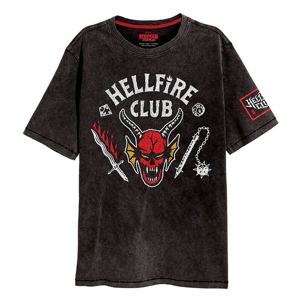 Produktbild Stranger Things - Hellfire Club T-shirt grå