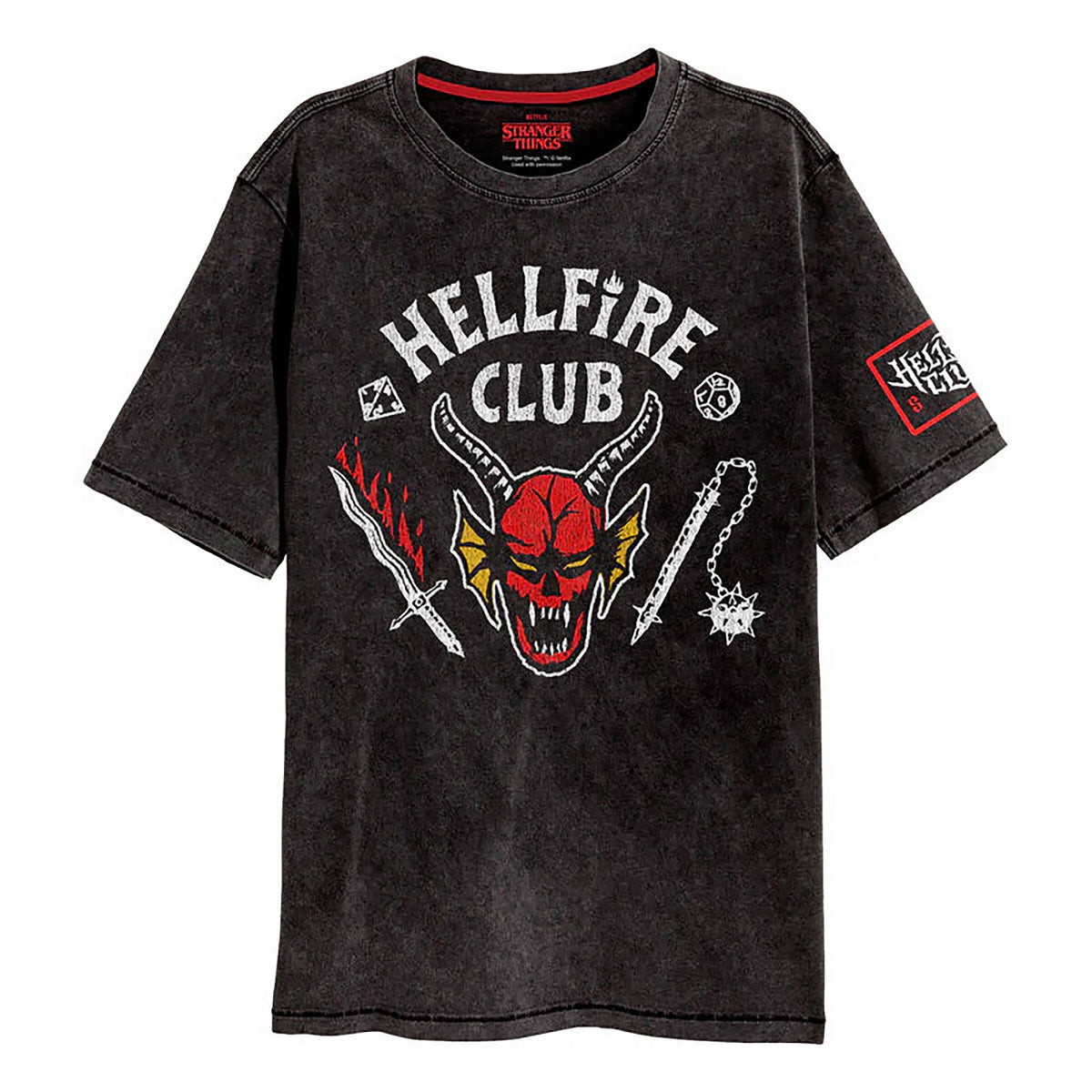 Produktbild Stranger Things - Hellfire Club T-shirt grå