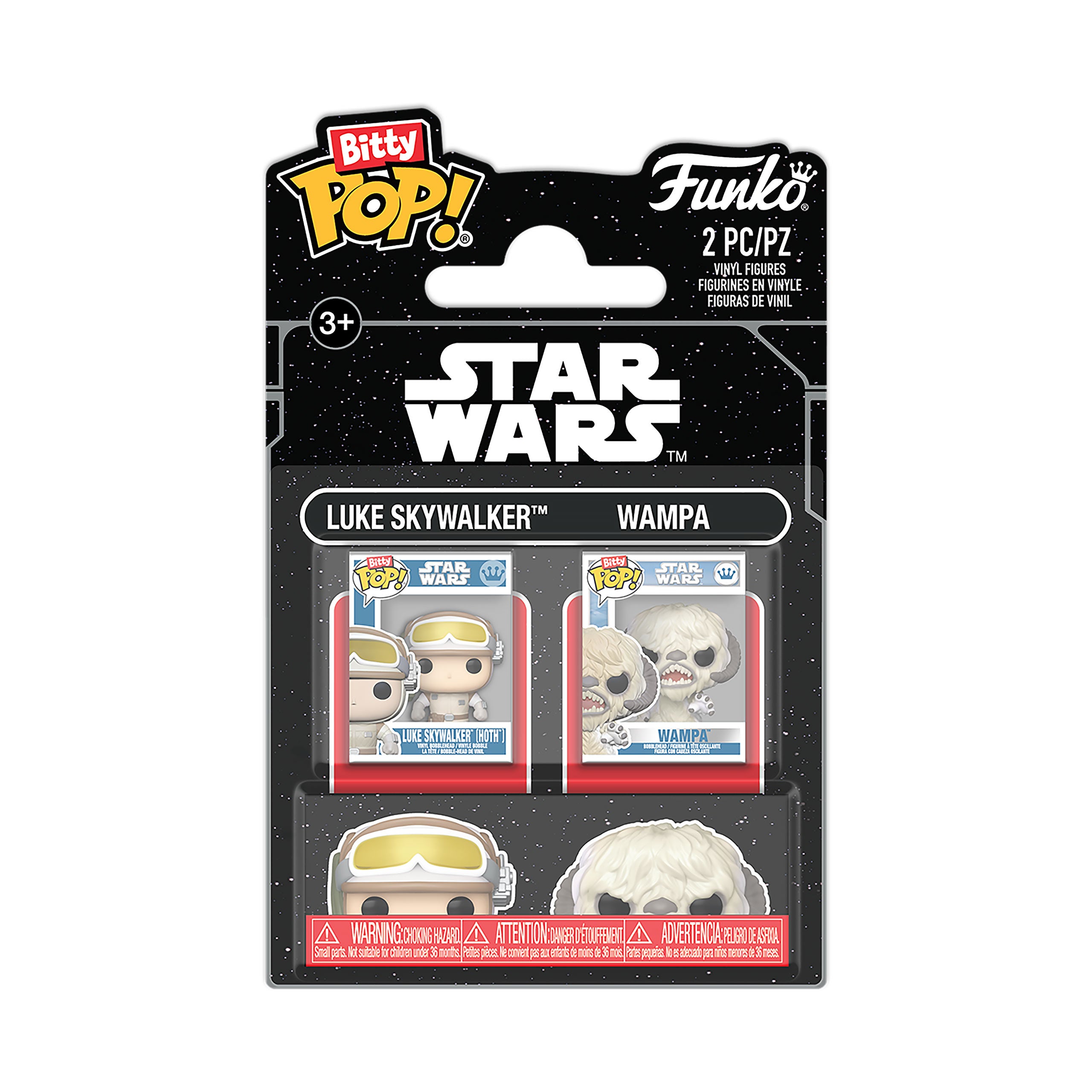 Produktbild Star Wars - Luke och Wampa The Empire Strikes Back Funko Bitty Pop 2-pack figurset