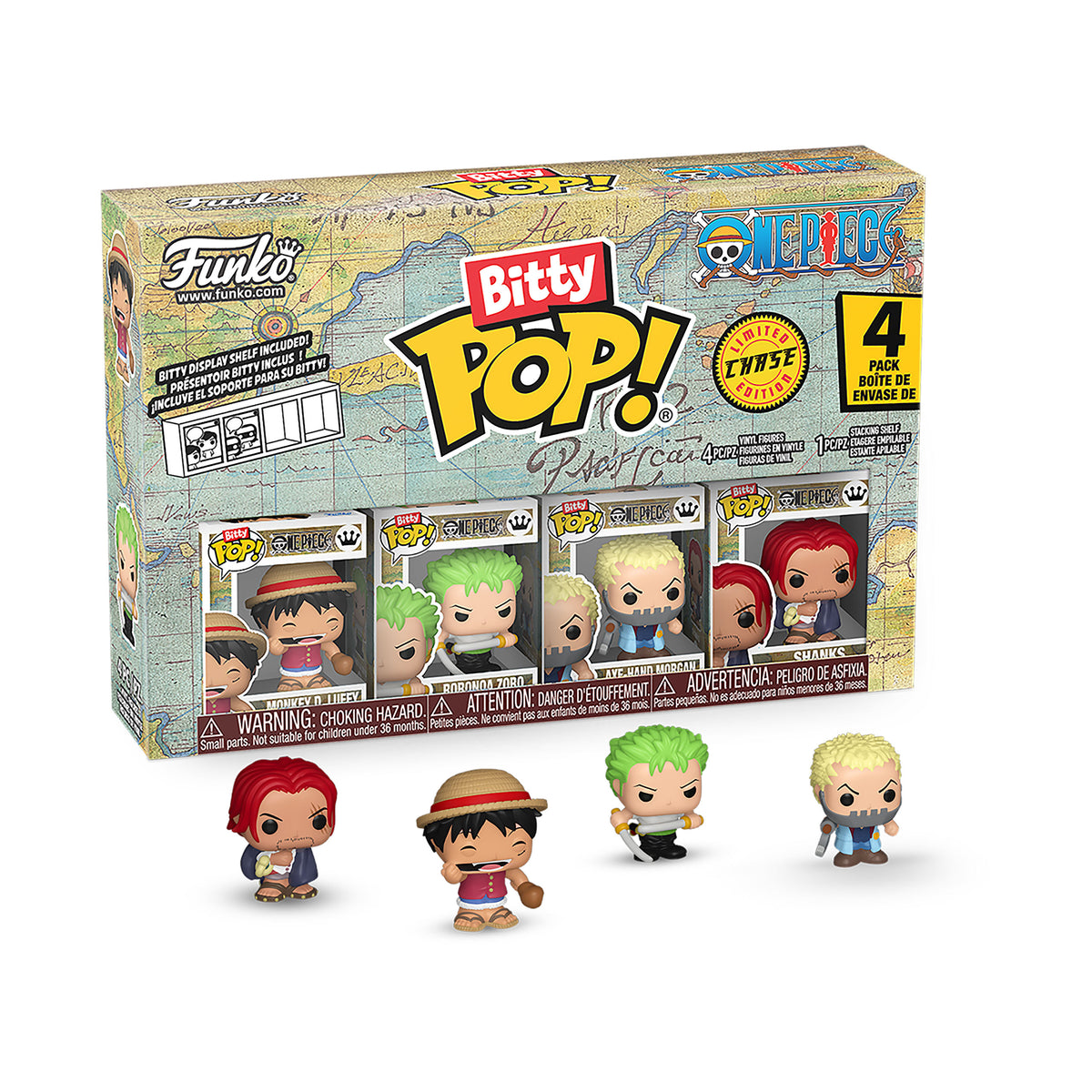 Produktbild One Piece - Funko Bitty Pop 4-pack figurset Serie 1