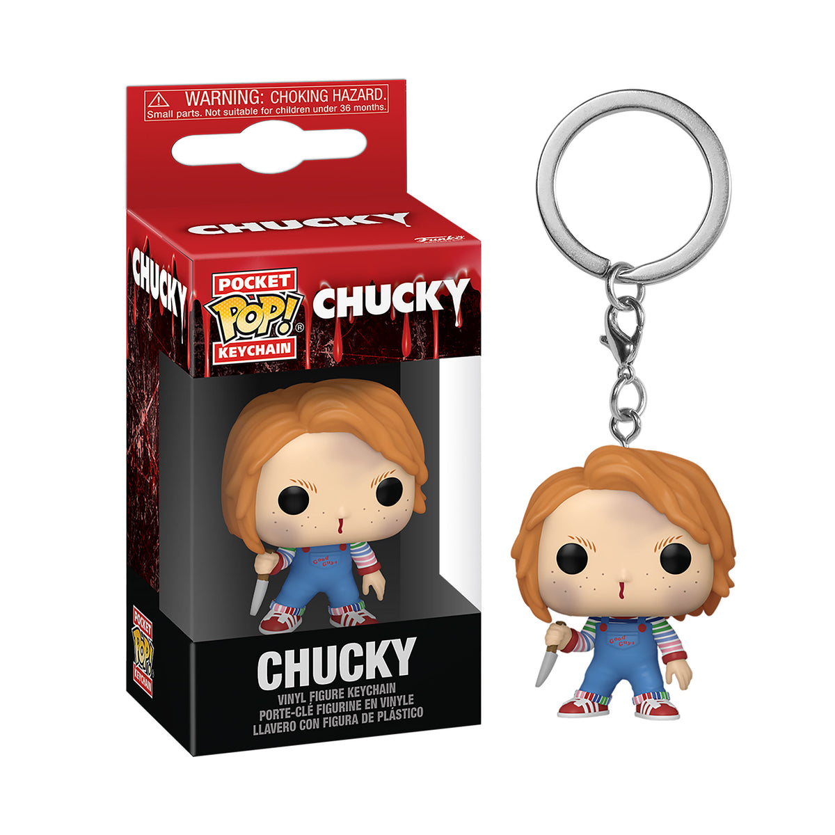 Produktbild Chucky - Scarred Chucky Funko Pop nyckelring