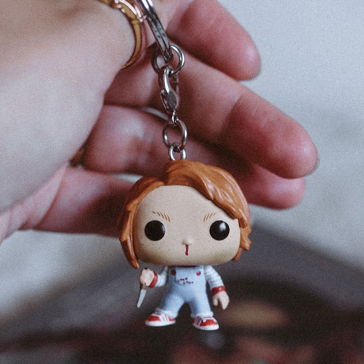 Produktbild Chucky - Scarred Chucky Funko Pop nyckelring