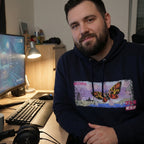 Produktbild Godzilla - Mothra huvtröja blå