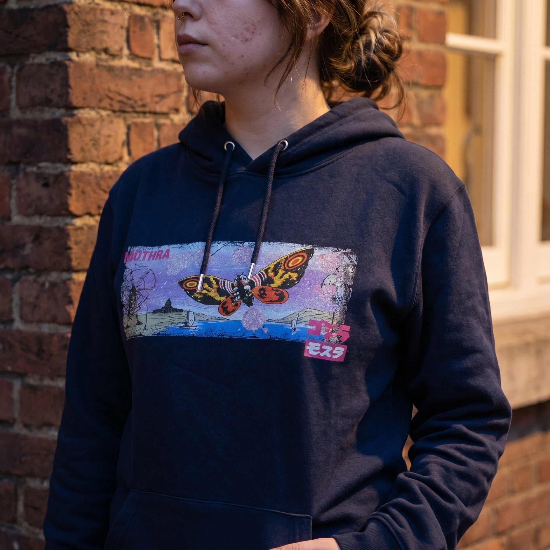Produktbild Godzilla - Mothra huvtröja blå