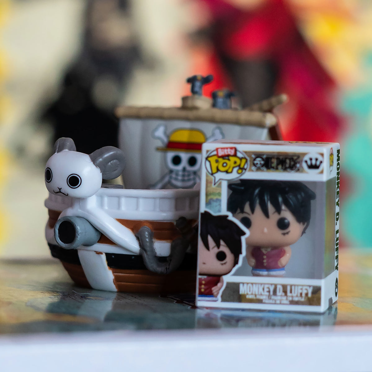Produktbild One Piece - Going Merry med Luffy Funko Bitty Pop Ride figurset