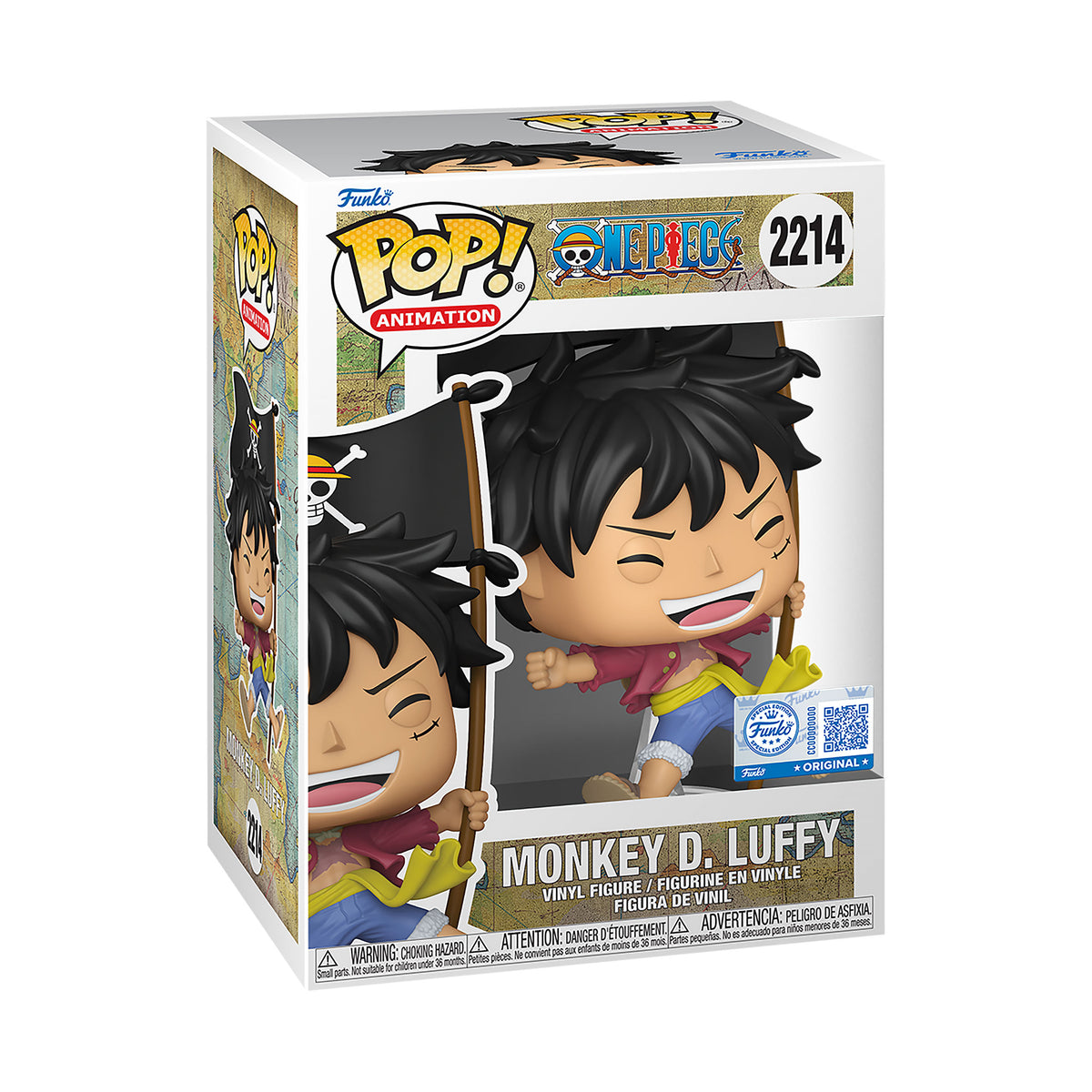 Produktbild One Piece - Luffy med flagga Funko Pop!-figur