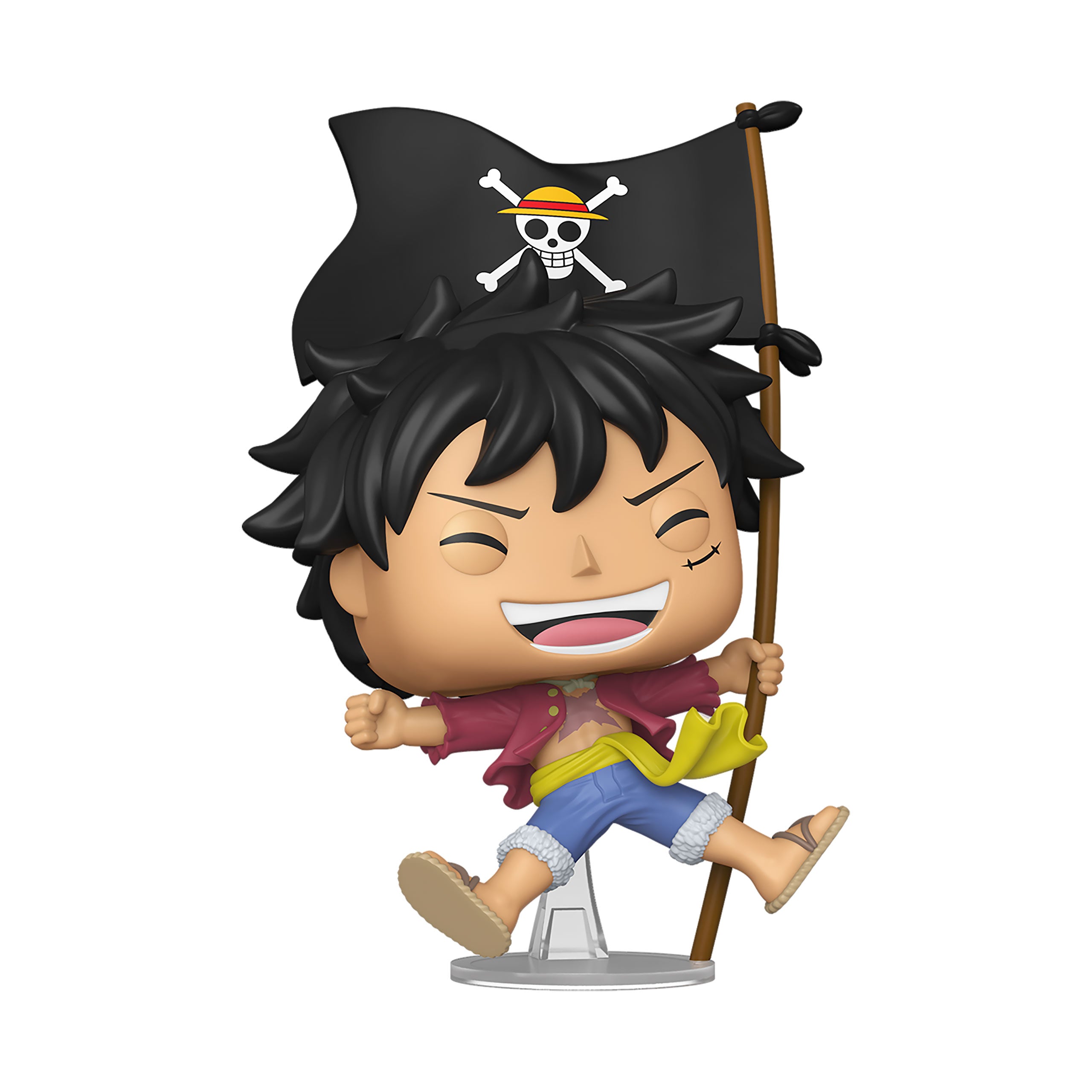 Produktbild One Piece - Luffy med flagga Funko Pop!-figur