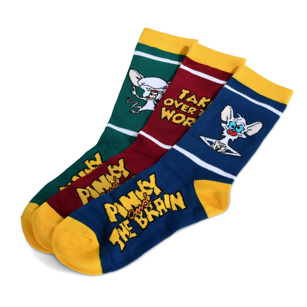 Produktbild Pinky and the Brain - 3-pack Pinky och Brain-strumpor i presentförpackning