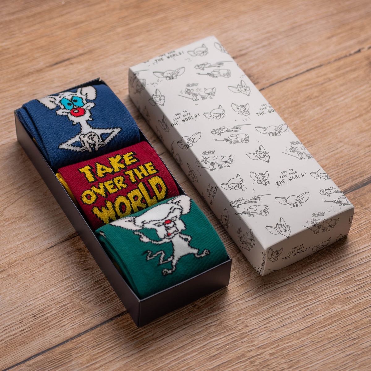 Pinky and the Brain - Pinky and Brain Socks 3-Pack in Gift Box