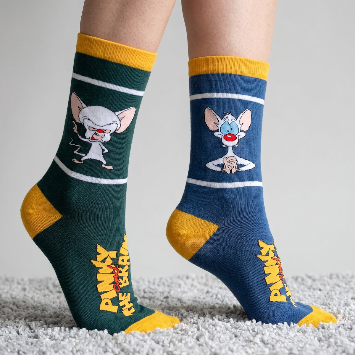 Produktbild Pinky and the Brain - 3-pack Pinky och Brain-strumpor i presentförpackning