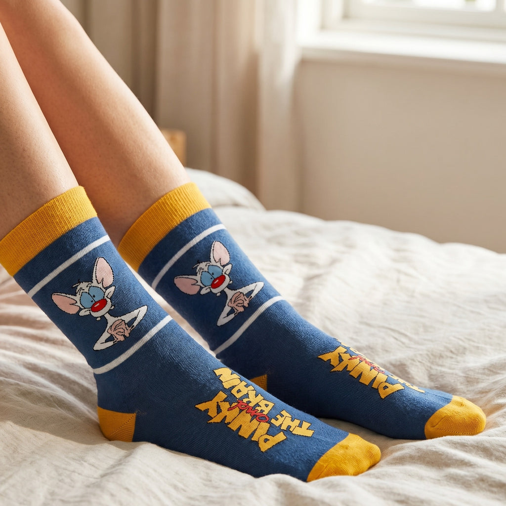 Produktbild Pinky and the Brain - 3-pack Pinky och Brain-strumpor i presentförpackning