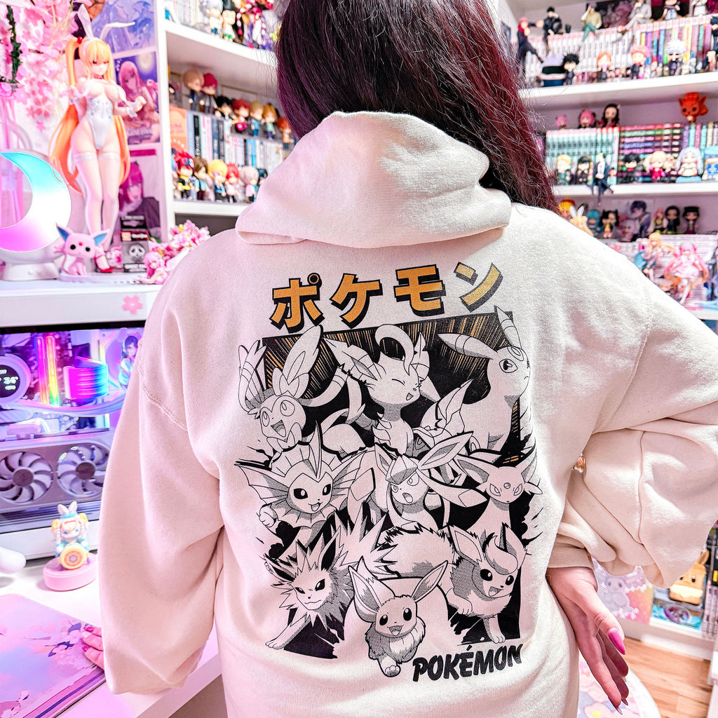 Produktbild Pokémon - Eevee Evolution Katakana Huvtröja