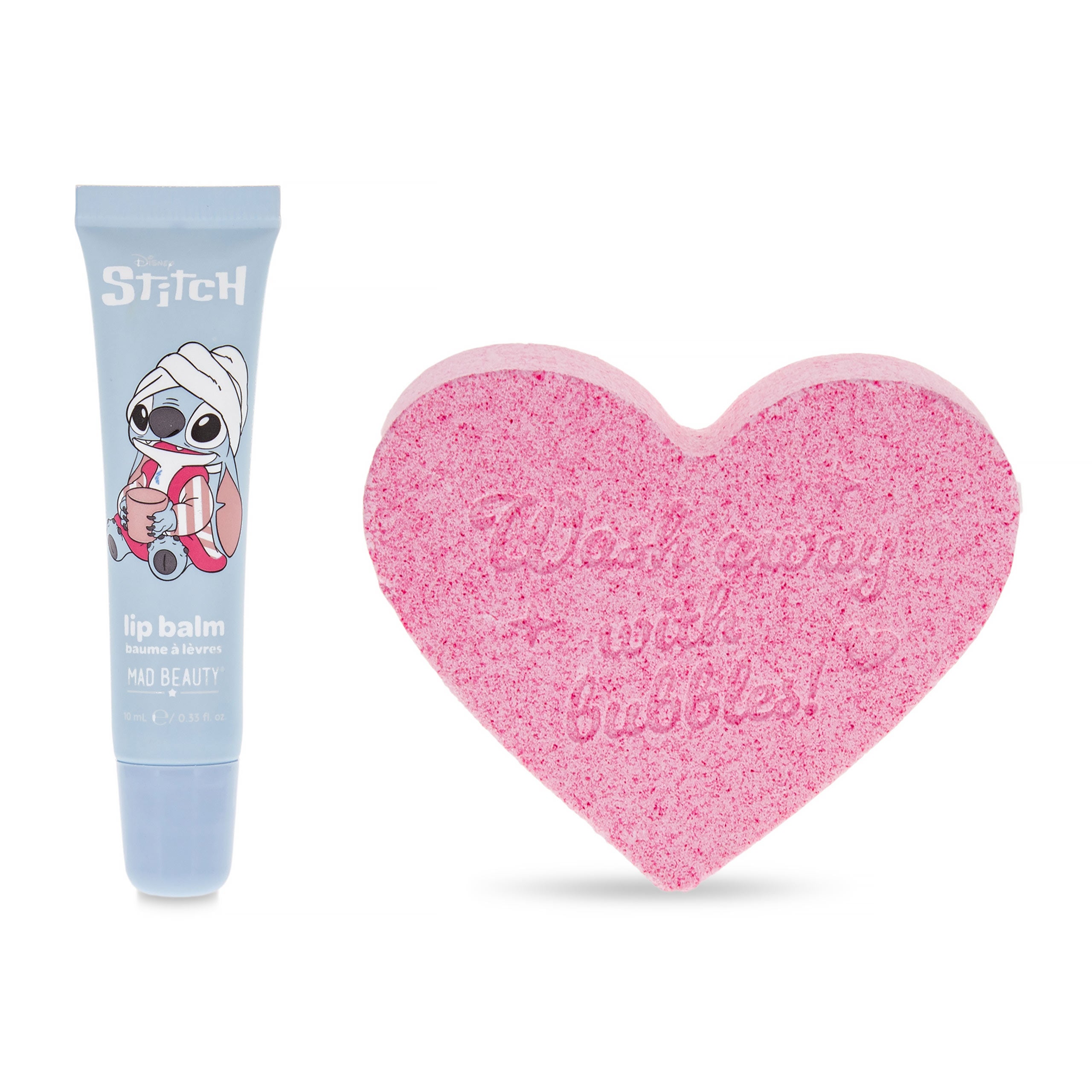 Produktbild Stitch läppbalsam och badbomb kosmetikset - Lilo & Stitch