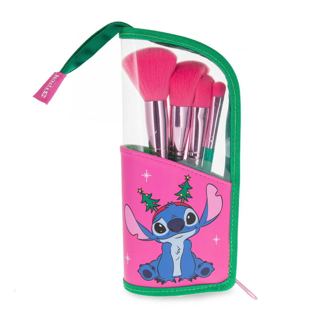 Produktbild Stitch-mas sminkborstar med necessär - Lilo & Stitch