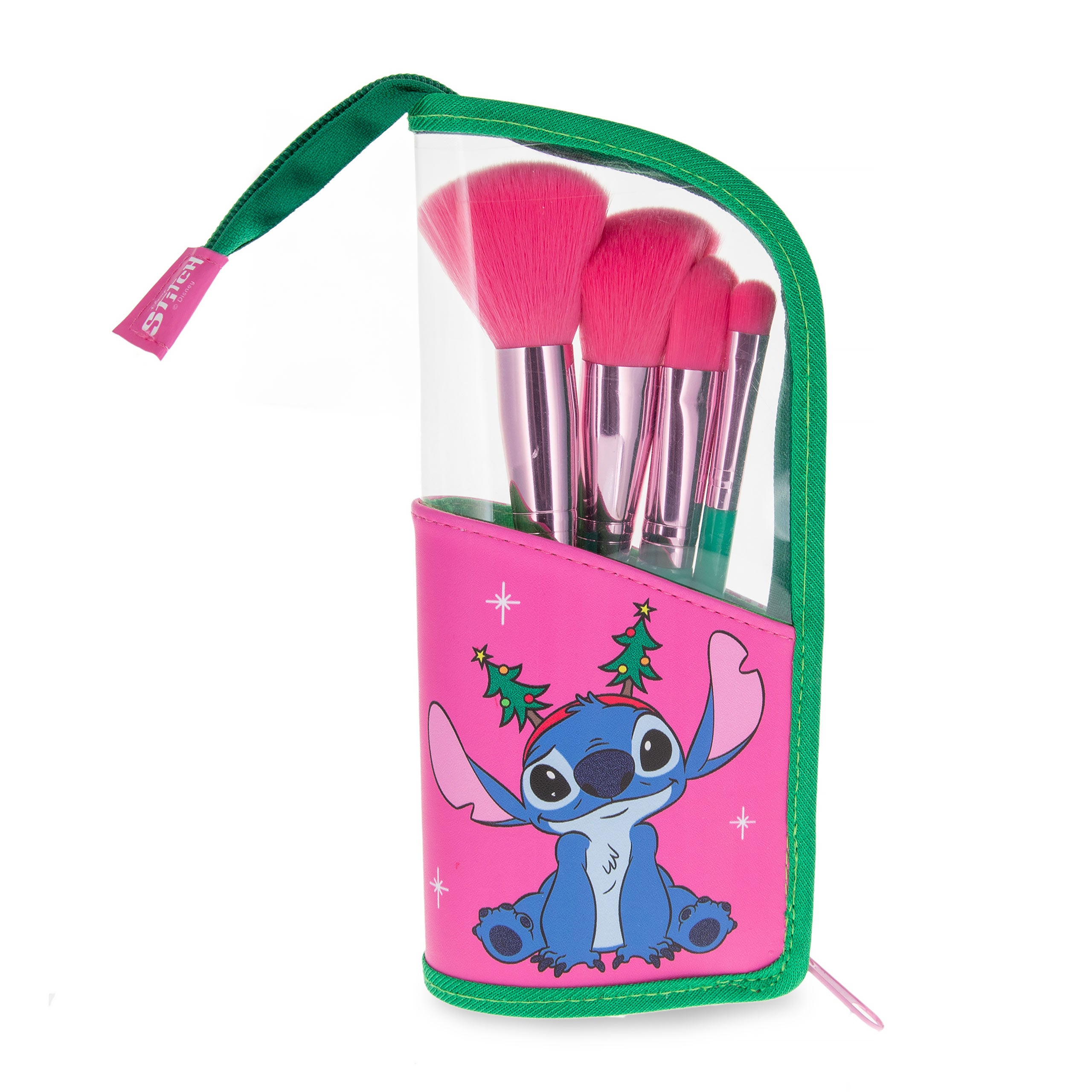 Produktbild Stitch-mas sminkborstar med necessär - Lilo & Stitch