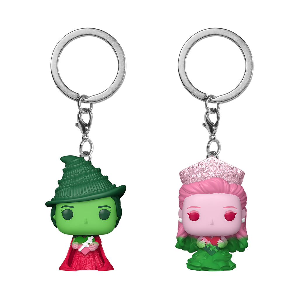 Produktbild Wicked - Glinda och Elphaba (Ombre) Funko Pop nyckelring 2-pack