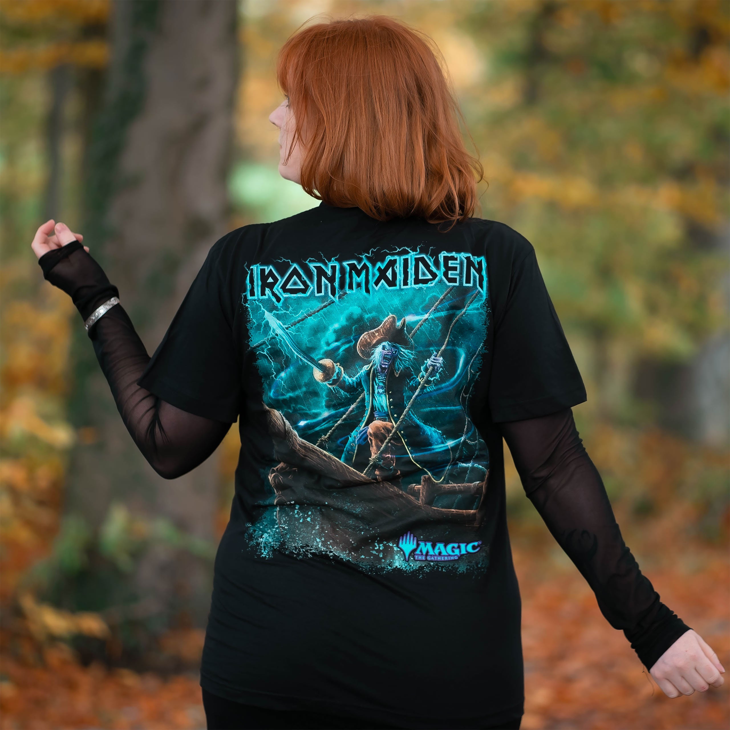 Produktbild Iron Maiden - Magic: The Gathering Captain N'Ghathrod T-shirt svart