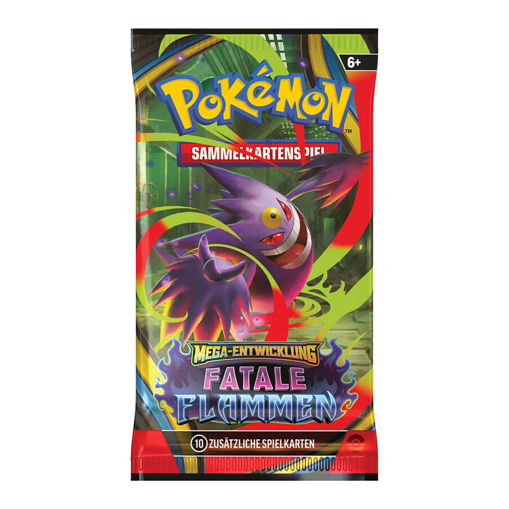 Produktbild Pokémon – Boosterpaket för samlarkort Mega-utveckling Dödliga Lågor