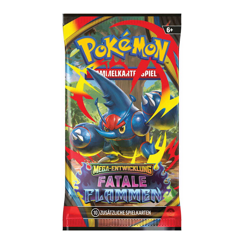 Produktbild Pokémon – Boosterpaket för samlarkort Mega-utveckling Dödliga Lågor