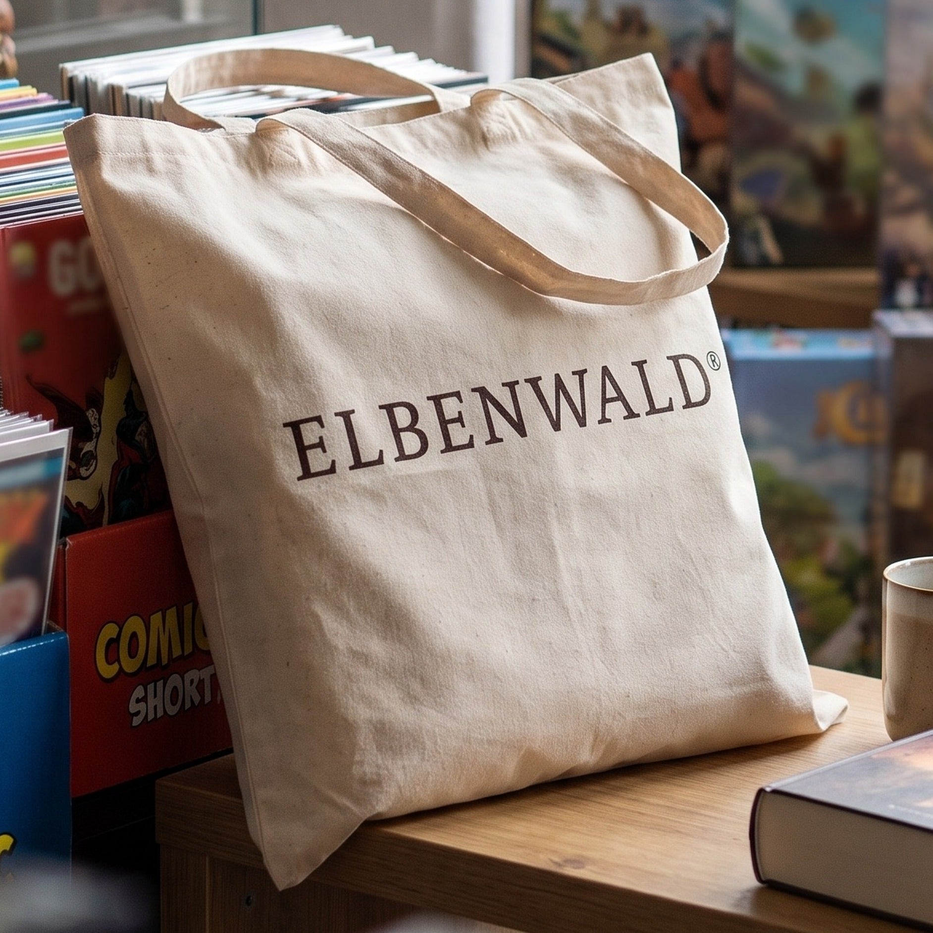Produktbild Elbenwald premium stor bomullskasse