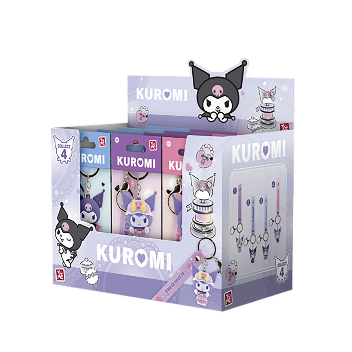 Produktbild Hello Kitty and Friends - YuMe Kuromi Cute Outfit överrasknings-nyckelringsdisplay