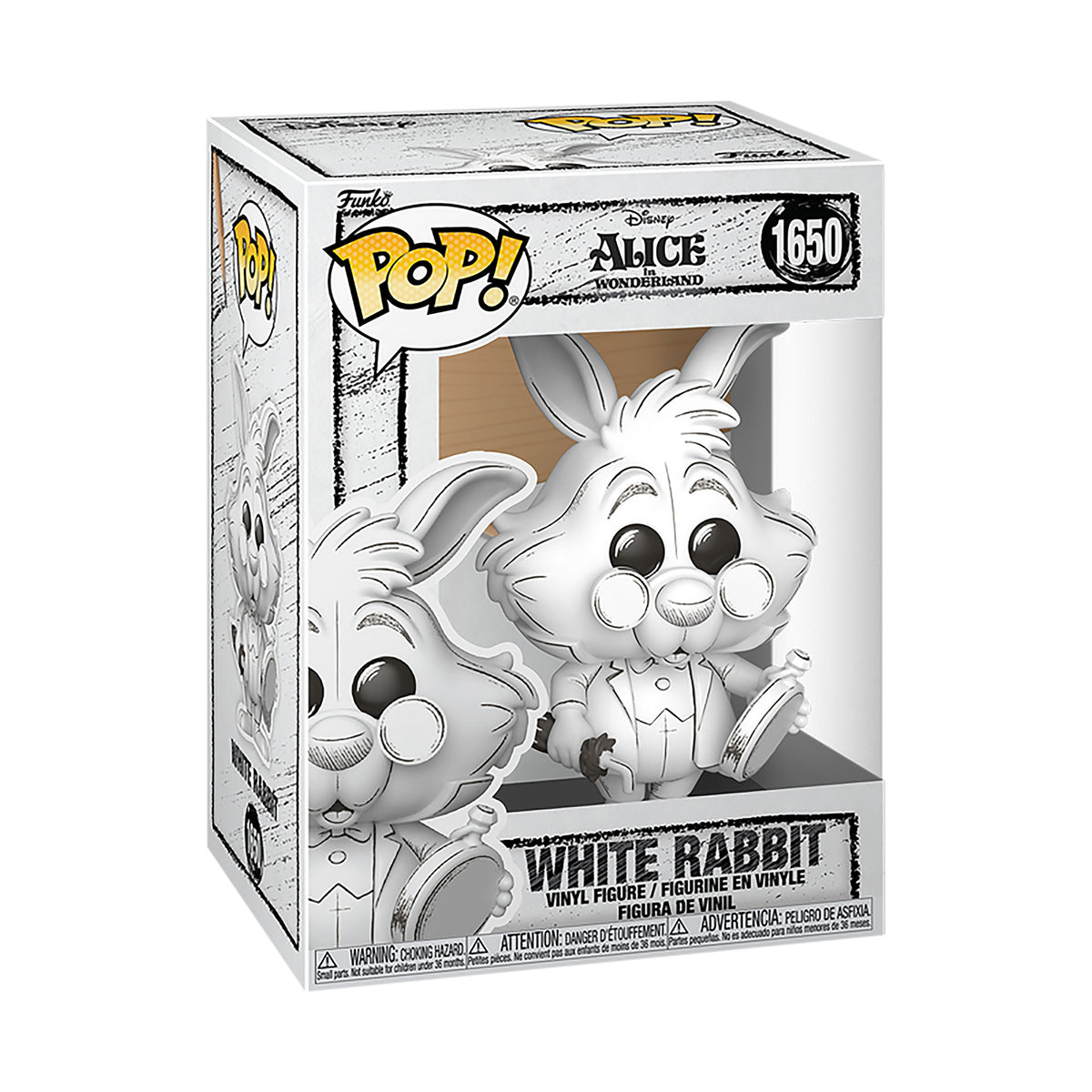 Produktbild Alice i Underlandet - Vita Kaninen Sketched Funko Pop!-figur