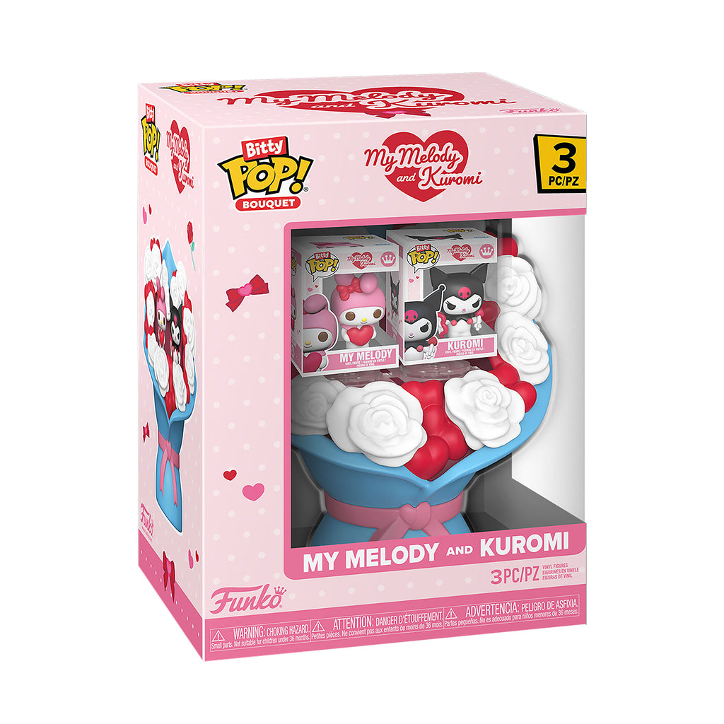 Produktbild Hello Kitty and Friends Kuromi och Hello Kitty Valentines Funko Bitty Pop Bouquet - Sanrio
