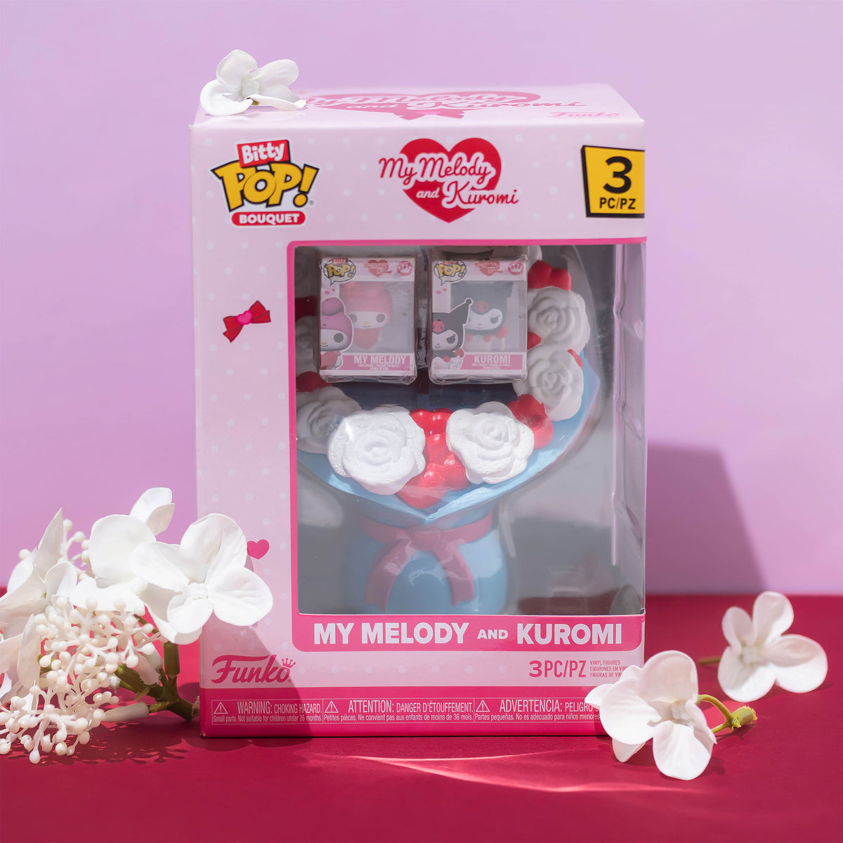 Produktbild Hello Kitty and Friends Kuromi och Hello Kitty Valentines Funko Bitty Pop Bouquet - Sanrio