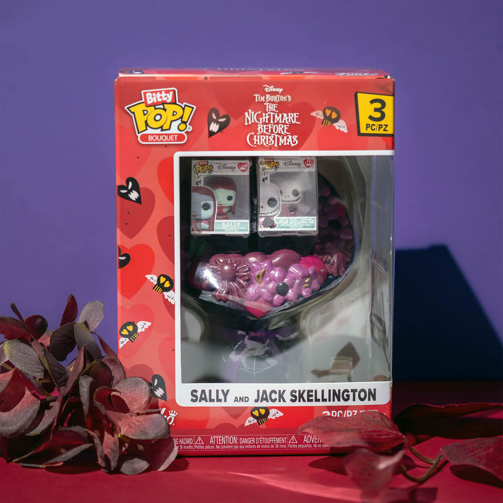 Produktbild Nightmare Before Christmas – Sally och Jack Valentines Funko Bitty Pop-bukett