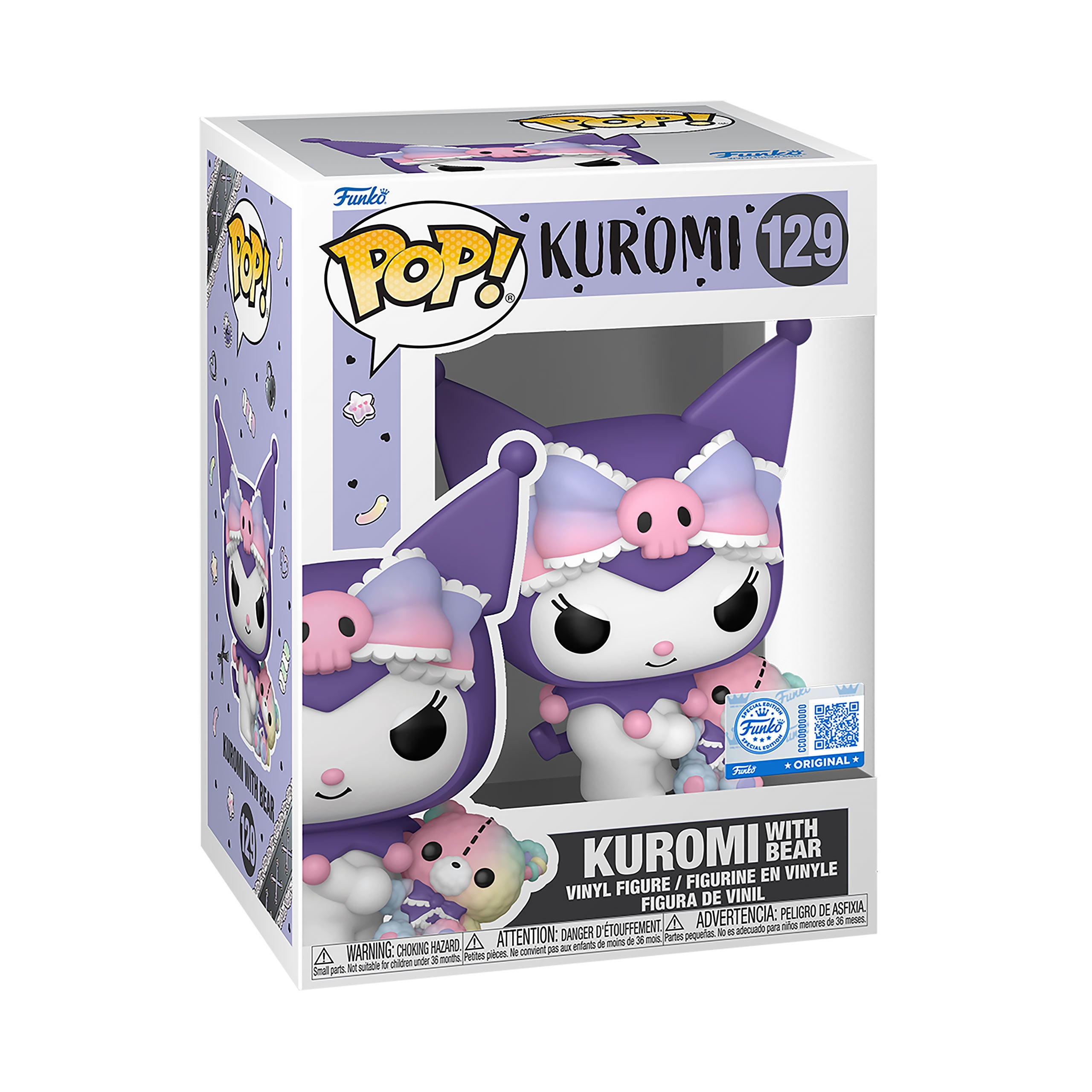 Produktbild Hello Kitty and Friends Kuromi med nalle Funko Pop!-figur – Sanrio